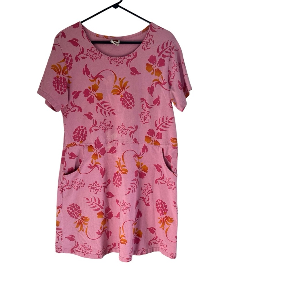 Red‎ Ginger Pink Floral tropical loungewear Dress